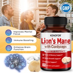 Lion’s Mane Supplement-Brain Booster,Support Focus, Cognition, Memory & Immunity