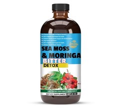 Sea Moss Moringa Natural Bitters 16 Made in USA