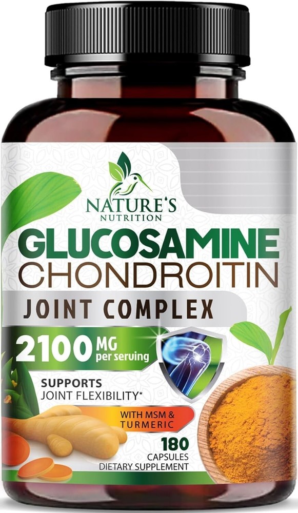 Glucosamine Chondroitin Turmeric MSM Triple Strength Joint Support 2100mg
