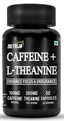 Nutrija Caffeine Plus L Theanine Capsules, 60 Capsules