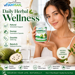 Soursop GRAVIOLA EXTRACT 2000 mg 45days Guanabana Annona Antioxidant 90 capsules