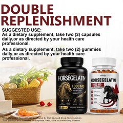 2packs Horse Gelatin 1000MG Combination – Hydrolyzed Gelatin Complex