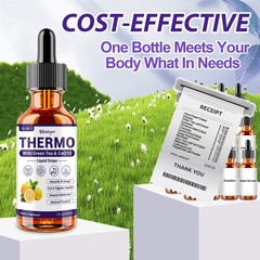 2 Bottles Thermo Green Tea CoQ10 Digest Liquid Drops Total 120ML