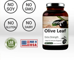 2 Pack Olive Leaf Extract 750mg Per Serving Maximum Strength 20% Oleuropein