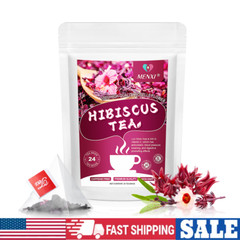 Hibiscus Tea 24 Bags Natural Dried Hibiscus Flower Support Digestion Herbal Tea