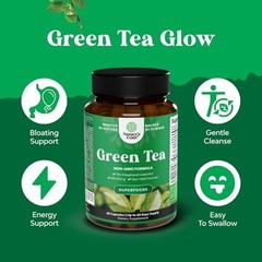 Green Tea Extract Capsules – 500mg Pure Leaf Green Tea 60 Count (Pack of 1)