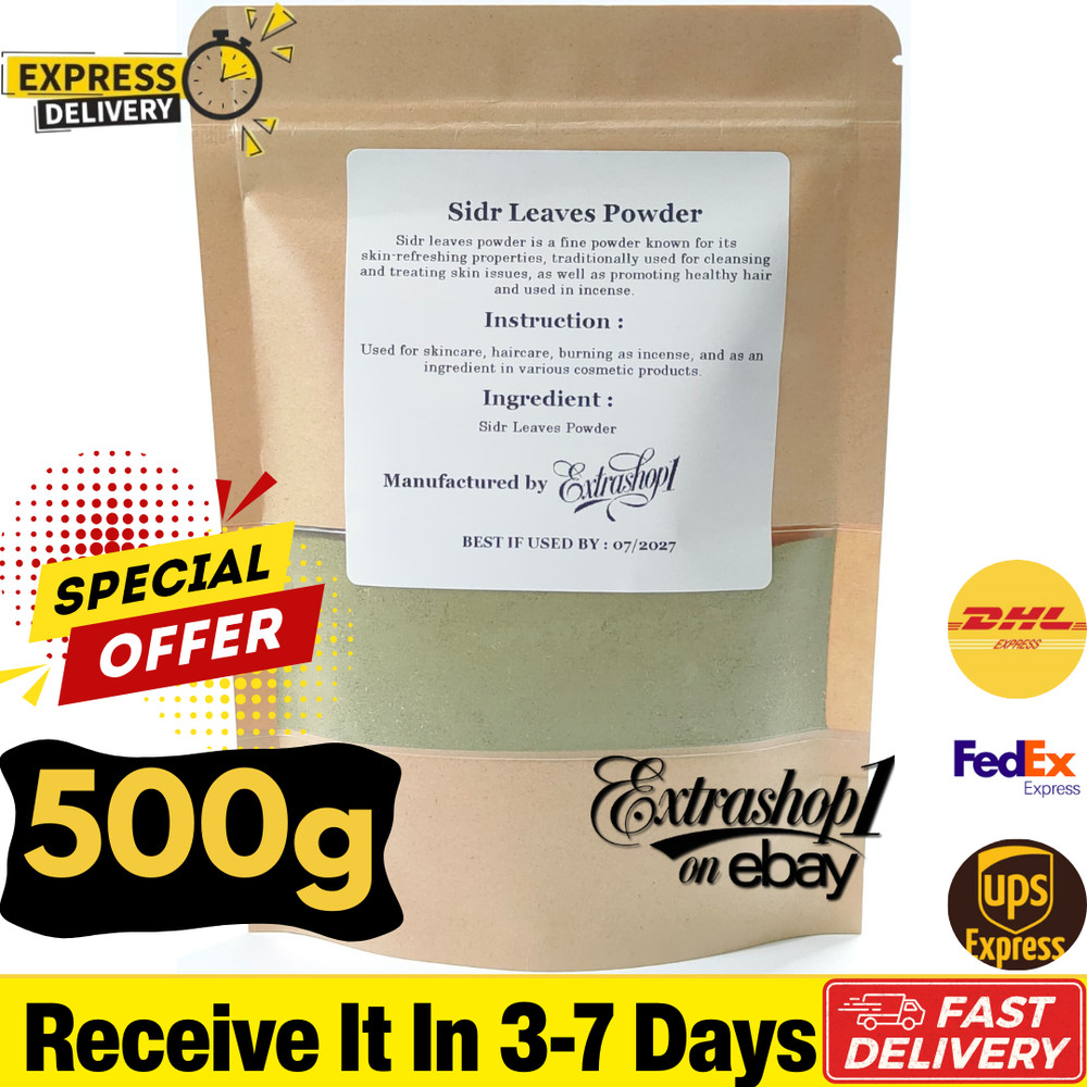 Premium Sidr Powder 500g / 1.1lbs for Skin, Hair & Health – مسحوق ورق السدر