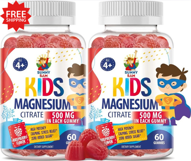 Kids Magnesium Gummies-Sleep Mood Muscle – Gomitas de Magnesio para Niños- Sueño