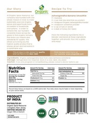 Organic Ashwagandha Root Powder 1.10 lbs | Non-GMO, Raw Indian Ginseng, Resealab