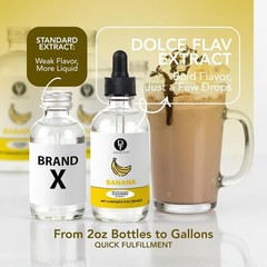 Natural Banana Extract 2 oz Drops – Water-Soluble, Sugar-Free Flavoring