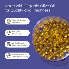 Odorless Garlic – Concentrated 100:1 Garlic Extract with Olive Oil – 150 Soft…