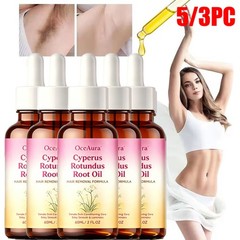 5PCS Cyperus Rotundus Oil – 60ml Natural Cyperus Rotundus Oil For Hair Removal