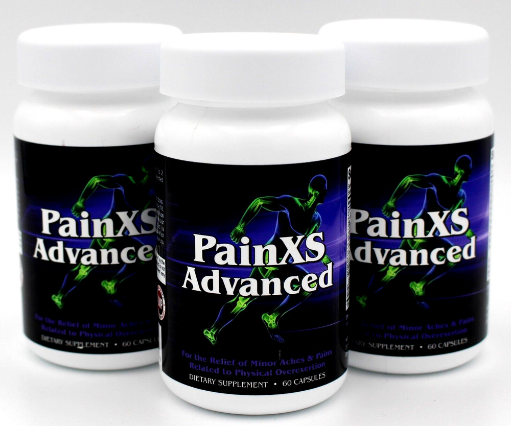 PainXS Advanced x 60 CAPSULES (For the Relief of Minor Aches & Pains) x 3 Comb