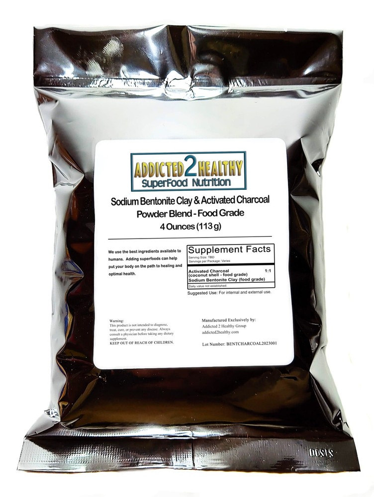 4 oz Sodium Bentonite Clay & Activated Charcoal Powder – InternalExternal Use