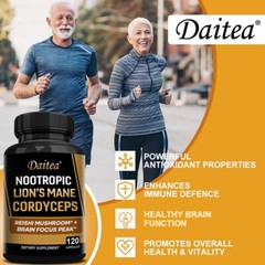 NOOTROPIC LION’S MANE CORDYCEPS extract Capsules-Healthy Brain&memory Supplement