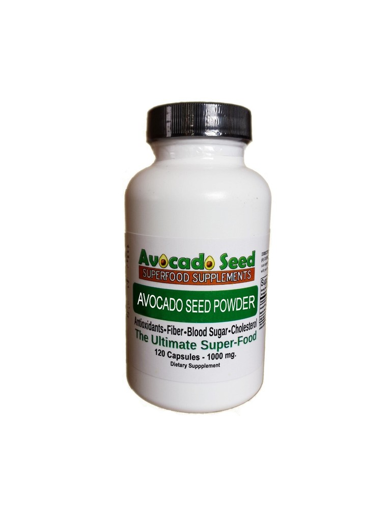 120 Avocado Seed Powder Capsules- Digestion,Blood Sugar,Cholesterol,Gut Bacteria