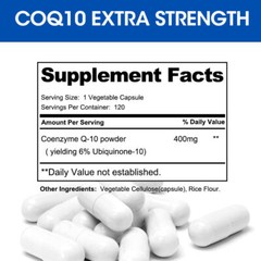 Coenzyme Q10 Capsules | 400mg High Dose Vegan Ubiquinone