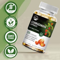 Ashwagandha Capsules – Stress Relief & Cortisol Balance with Alternative 1200mg
