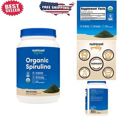 Organic Spirulina Powder 2LB – High Protein Green Superfood Supplement