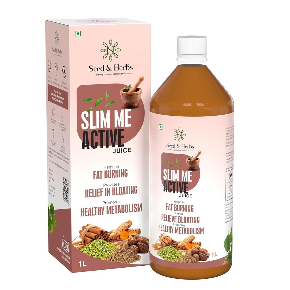 Seed & Herbs Slim Me Active Juice 1L Herbal Ayurvedic Wellness Drink No Sugar FS