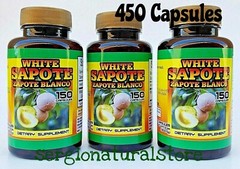 3 Bottles Zapote Blanco / White Zapote 450 Capsules (Casimiroa edulis)