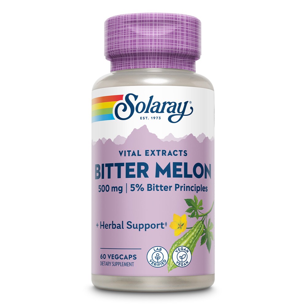 Solaray Bitter Melon Fruit Extract 500mg 5% Bitter Principles | 60 VegCaps