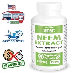 Neem Leaf Extract 1500mg | 90 Capsules | Azadirachta Indica | 30 Day Supply