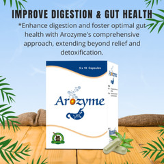 Arozyme Constipation & Gas Relief for Adults Reduce Bloating & Improve Digestion