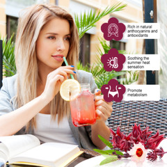 Organic Hibiscus Flower Tea (Hibiscus sabdariffa) – 24 Tea Bags – Free Shipping