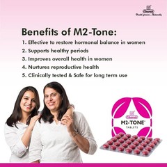 Charak M2-Tone 30 Tablets Female Fertility Hormonal Balance Menstrual Support
