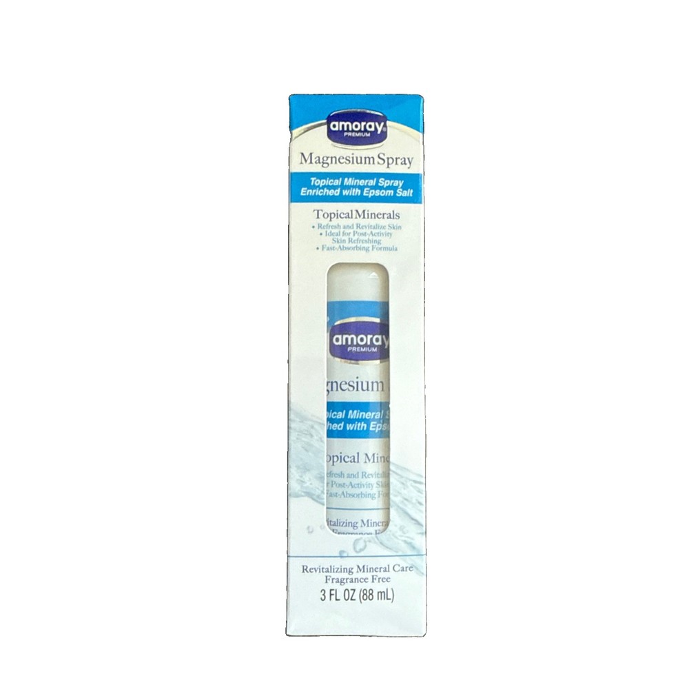 Amoray Premium Magnesium Topical Mineral Spray Fragrance Free 3 fl oz