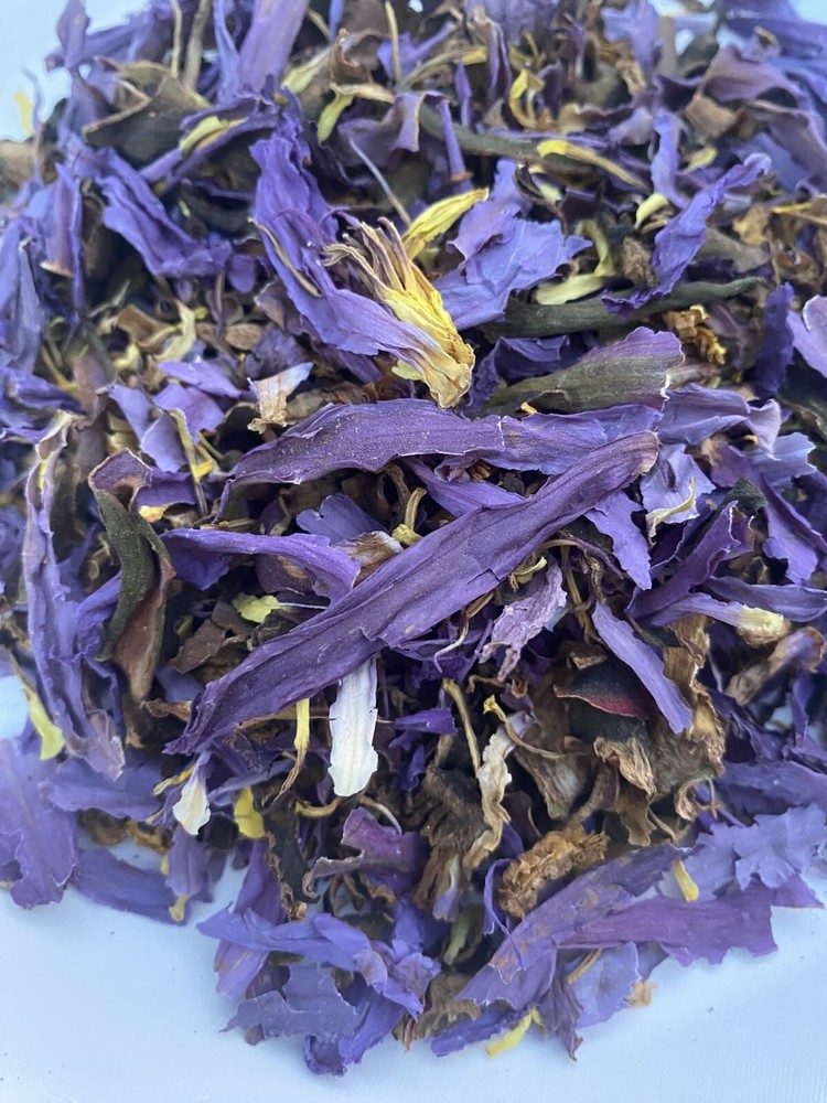 Blue Lotus Flower Sacred Lily Nymphaea Caerulea Organic (Thailand) 1oz.