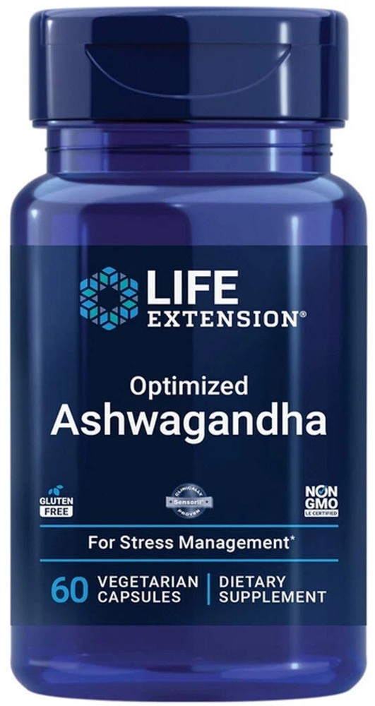 Life Extension Optimized Ashwagandha Extract Stress Anxiety Relief – 60 Capsules