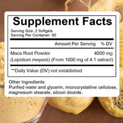 MACA ROOT 4000 MG capsules ( lepidum mayenil ) 4000 mg organic vitamins