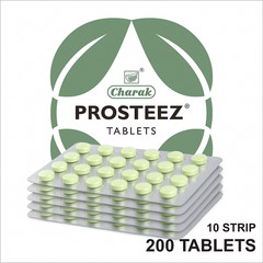 Charak Prosteez Ayurvedic Tablet – 200 Tablets (10 Strips) for Prostate Health