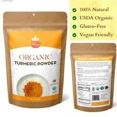 ORGANIC TURMERIC POWDER, Non-GMO, Curcumin, Gluten Free, 100% Raw, Free Shipping