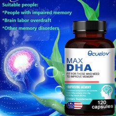 Max DHA Contains EPA ,Supports Healthy Brain,lmproving Memory 130/60/120Softgels