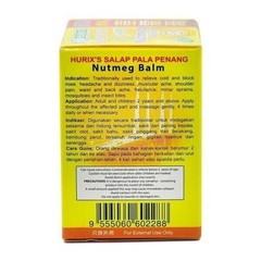 4X Hurix’s (2027) Salap Pala Nutmeg Balm 10g -Relieve Cold, Headache, Block Nos4