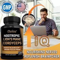 NOOTROPIC LION’S MANE CORDYCEPS extract Capsules-Healthy Brain&memory Supplement
