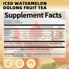 1/2/4pack Oolong Tea with Strawberry, Watermelon, apple – Natural Energy Support