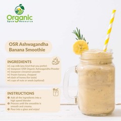 Organic Ashwagandha Root Powder 1.10 lbs | Non-GMO, Raw Indian Ginseng, Resealab