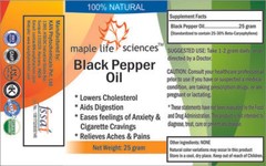 Black Pepper Oil 100% Pure & Natural Beta Caryophyllene Aids Deigestion
