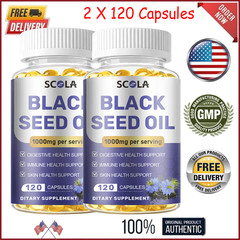 Black Seed Oil 1000mg | 240 Softgel Capsules | Nigella Sativa | Non-GMO, Vegan