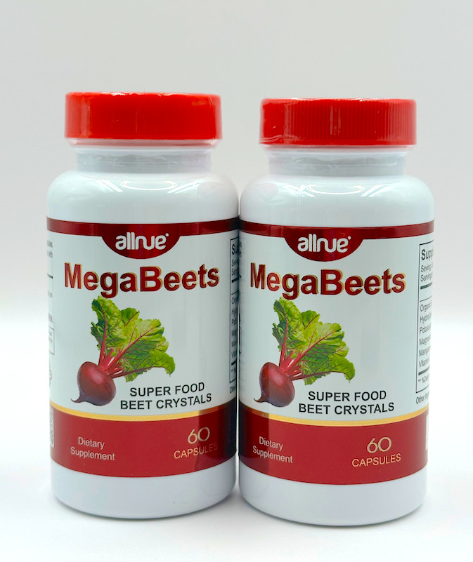 2 Mega Beets Superfood Capsules Energy Root Beet Powder Bones Antioxidant Pills