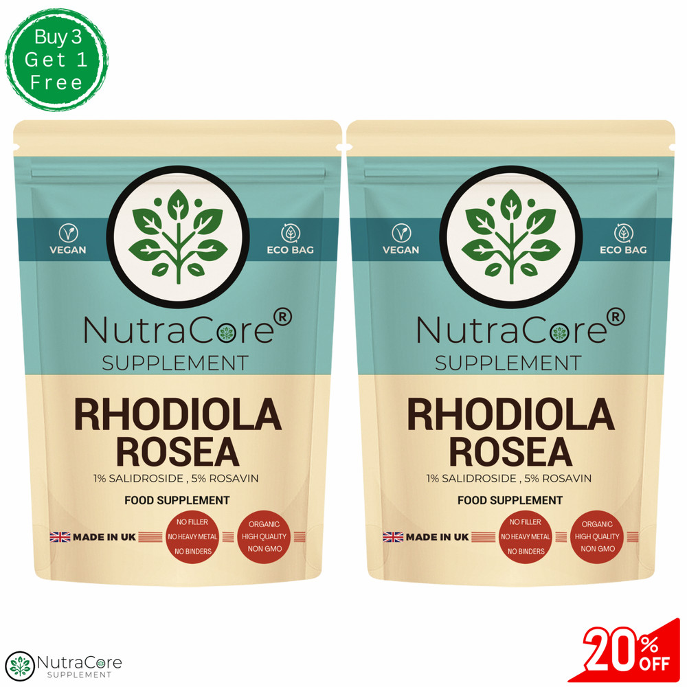Rhodiola Rosea Capsule 6000mg-(1% Salidrosides & 5%Rosavin)-100% Natural-180Caps