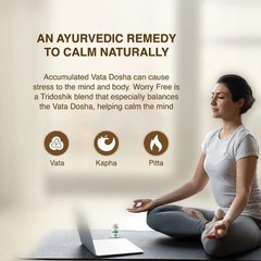 2 Bottles X Maharishi Ayurveda WORRY FREE 60 Tabs FREE SHIPPING Worldwide