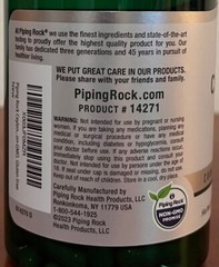 Ceylon Cinnamon 6000mg/2000mg Per Capsule 135 Quick Release Capsules Piping Rock