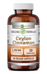 Amazing Formulas Ceylon Cinnamon 1200 Mg 60 Count (Pack of 1) Unflavored 1 Pack
