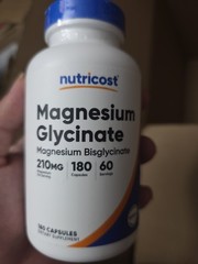 Nutricost Magnesium Glycinate Capsules (180 Capsules, 210 mg Per Serving)