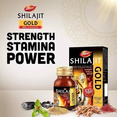 Dabour Shilajit/ Sheelajit/ Chilajit Gold 20cap. For Power Stamina Strength SF,